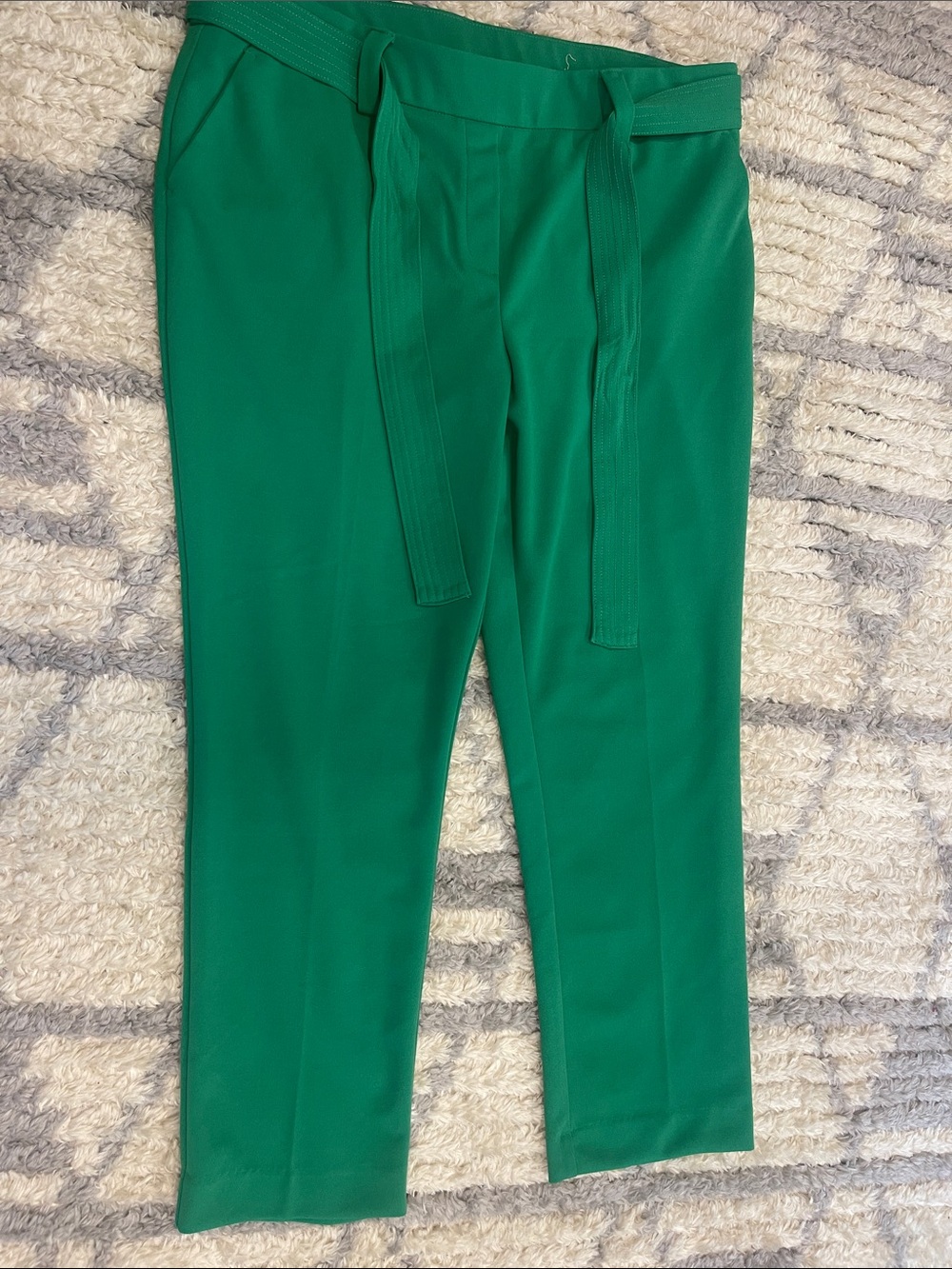 Jules & Leopold Emerald Green Tie-Waist Trousers